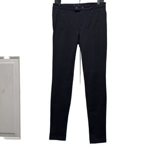 Vince Womens Size 6 Slim Ankle Stretch Trousers Rear Pockets Black